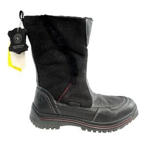 SANTANA CANADA Low Temperature Black Shearing Leather Snow Boots 11 NEW WITH BOX